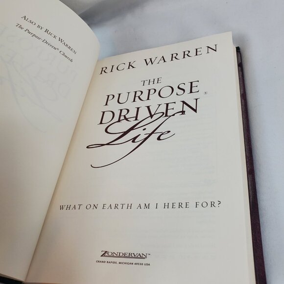 The Purpose Driven Life By Rick Warren What On Earth Am I Hear For? Hardback - Picture 9 of 10